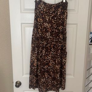 Strapless leopard sundress TALL
